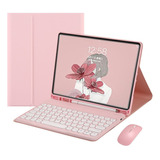 Funda Con Teclado Y Mouse Retro Para iPad 8/7ª 10.2/pro 10.5