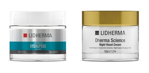 Dherma Science Night Reset + Hydrapore Crema Gel Lidherma