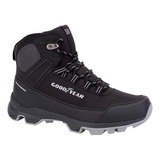 Bota Hiker Todoterreno Goodyear 102y  Negro Y Gris De Mujer