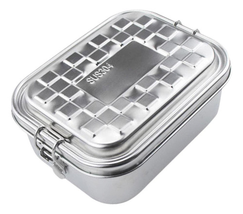 Caja Bento De Acero Inoxidable (grande)-lonchera Metálica