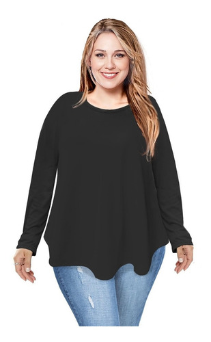 Remera Mujer Lisa Acampanada L- Xl-xxl- Xxxl-4xl  Mythos