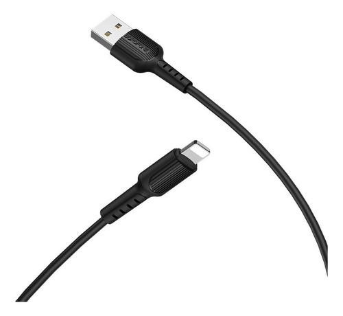 Cable Cargador Para iPhone/micro V8/tipo-c Alta Resistencia Color Negro Lighting