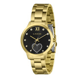 Relógio Lince Feminino Ref: Lrg4808l40 P3kx Coração Dourado