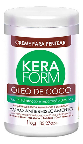 Creme P/ Pentear Keraform Óleo De Coco 1kg Skafe