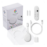 Novo Google Chromecast 4 Tv  Voz 4k 8gb Snow  2gb Memória