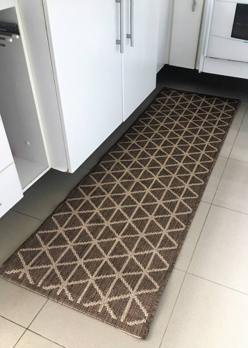 Passadeira Tipo Sisal 0,57x1,80 Eco Anis Antiderrapante Cor Marrom