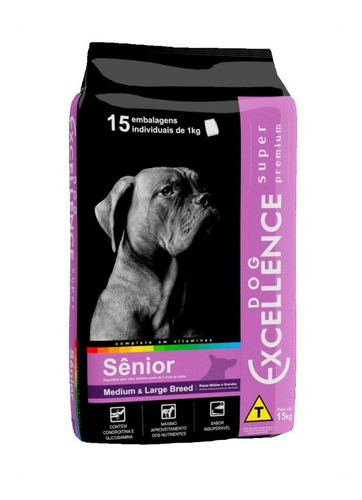 Dog Excellence Ração S.p. Senior Raça Média E Grande 15kg