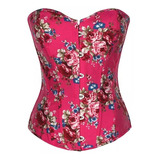 Faja Corsé Corset Diseño Flores Vintage Ajustable A Cintura 