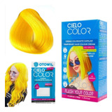 Crema Tintura Fantasia Otowil Cielo Color Lefemme Amarillo