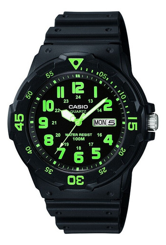 Relógio Masculino Casio Mrw200h3b Semi Novo Verde Lindo
