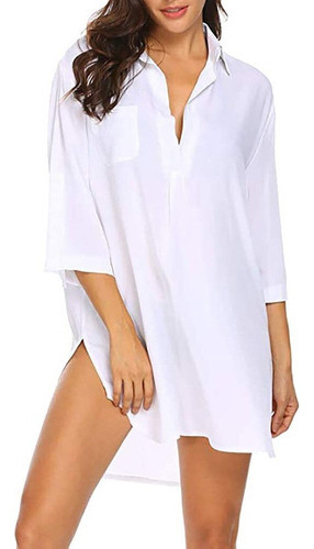 Traje De Ba?o De Mujer Cubrir Bikini Camisa Vestido