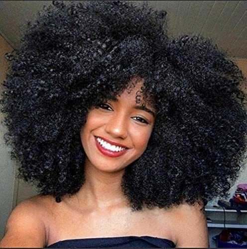 Peluca - Keat Short Curly Afro Kinky Wigs For Black Women, B