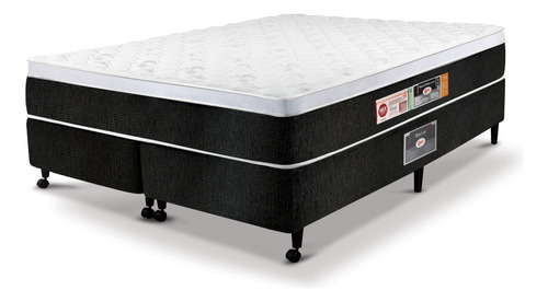 Cama Castor Black E White One Face D45 158x198x50+box Castor