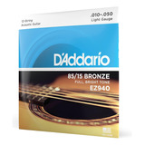 Set De 12 Cuerdas Para Guitarra Acústica Daddario Ez940