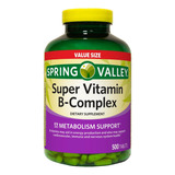 Complejo B + Vitamina B1 B2 B12 Ácido Fólico (500 Cápsulas)