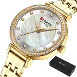 Relojes De Cuarzo De Lujo Curren Diamond Para Mujer