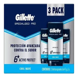 Gillette Antitranspirante En Gel Specialized Pro 3 Pzs