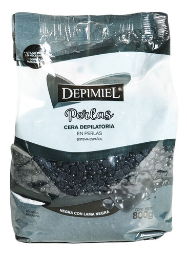 Depimiel Cera Depilatoria Perlas Negra Con Lama Negra 800gr