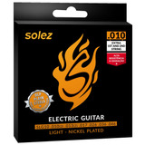 3x Encordoamento P/ Guitarra Solez 010 Slg10 2 Cordas Extras