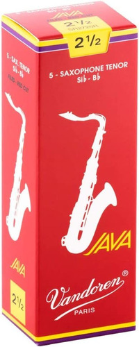 Sr2725r Tenor Sax Java Red Cañas Fuerza 2.5 Caja De 5