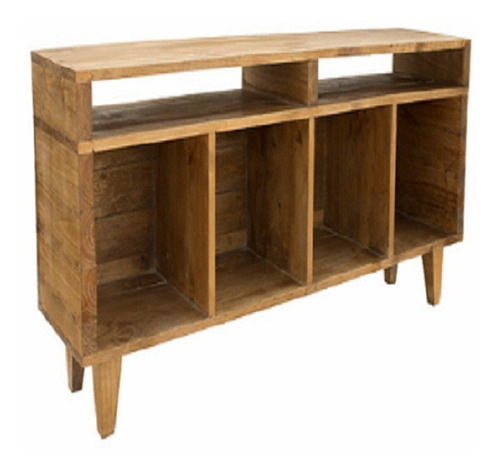 Rack Vinilo Paul Ii 150x36x62 Cm Madera Pantano Pallet