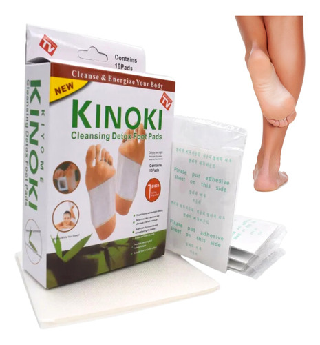 10 Parches Desintoxicantes Para Pies Kiyome Kinoki Bambú 