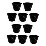 10 Baldes Preto 11 Litros Grande Plastico Reforçado Oferta