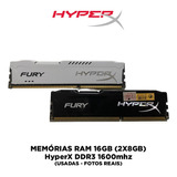 Kit Memórias Ram - 2x8gb (16gb) - Hyperx Ddr3 1600mhz