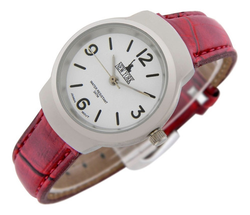 Reloj New York Mujer Ny051 Malla Cuero Sintético Caja Chica