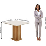 Conjunto Mesa De Jantar 4 Cadeiras Mdf Cimol Branco Cinza