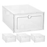 Caja De Almacenamiento De Zapatos Transparente Y Apilable, J