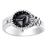 2 Anillo Reloj Anillos De Cristal Para Mujer Joyas Anillos