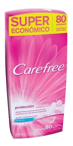 4 Carefree Protector Diario Compact S/perf X 80