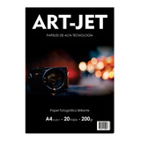 Art-jet Papel Fotográfico A4 200 Gr 100 Hojas De Alto Brillo Color Blanco