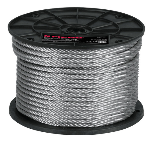 Cable De Acero 1/4' Flexible 7x19 Hilos Carrete 75 M