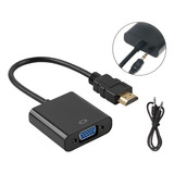 Adaptador Hd 1080p Hdmi-vga + Cable De Audio De 3,5 Mm