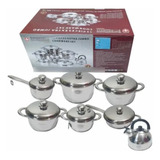 Batería De Cocina Swisshome 13 Piezas Acero Inoxidable 