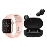 Smartwatch W26 Rosa + Auriculares Inalámbricos A6s Premium