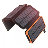 Batería Portátil 20,000mah Con Paneles Solares Y Carga Rápid
