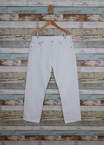 Calça Jeans Levis 501 Wpl 423 Branca Com Cgc Masculina