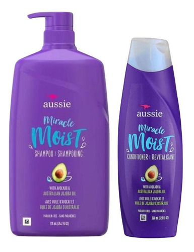 Kit Shampoo Aussie Moist 778ml Condicionador 360ml