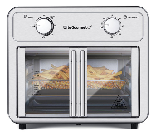 Elite Gourmet Eafss - Horno Freidora De Aire Con Puertas Do.