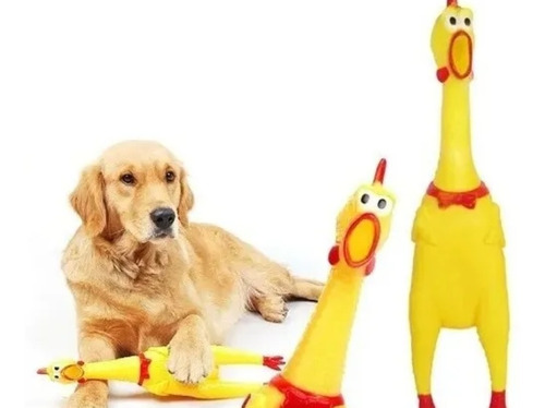 Pollo Sonoro De Goma Gritón Juguete Para Mascota Perro 