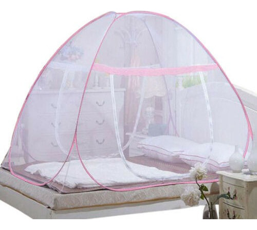 Mosquiteiro Tenda Cama Solteiro Dobrável Portátil Rosa