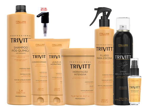 Combo Profissional Com 07 Produtos Trivitt - Itallian Color