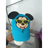 Gorra Infantil Disney World Mickey Mouse Azul Con Orejas