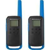 Kit Radios Motorola 40 Km* Puerto Micro Usb T270 Azúl