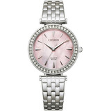 Reloj Citizen 61362 Er0210-55y Mujer Acero Madre Perla Color Del Fondo Rosa 61362