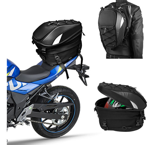 Mochila Bolsa Para Casco Para Asiento Trasero De Motocicleta