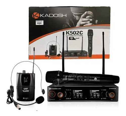 Sistema De Microfone Sem Fio Vocal E Headset K-502c - Kadosh